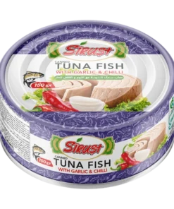 تونة معلبة بالثوم