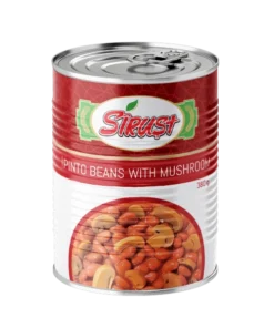 الفطر والفاصوليا المعلبة